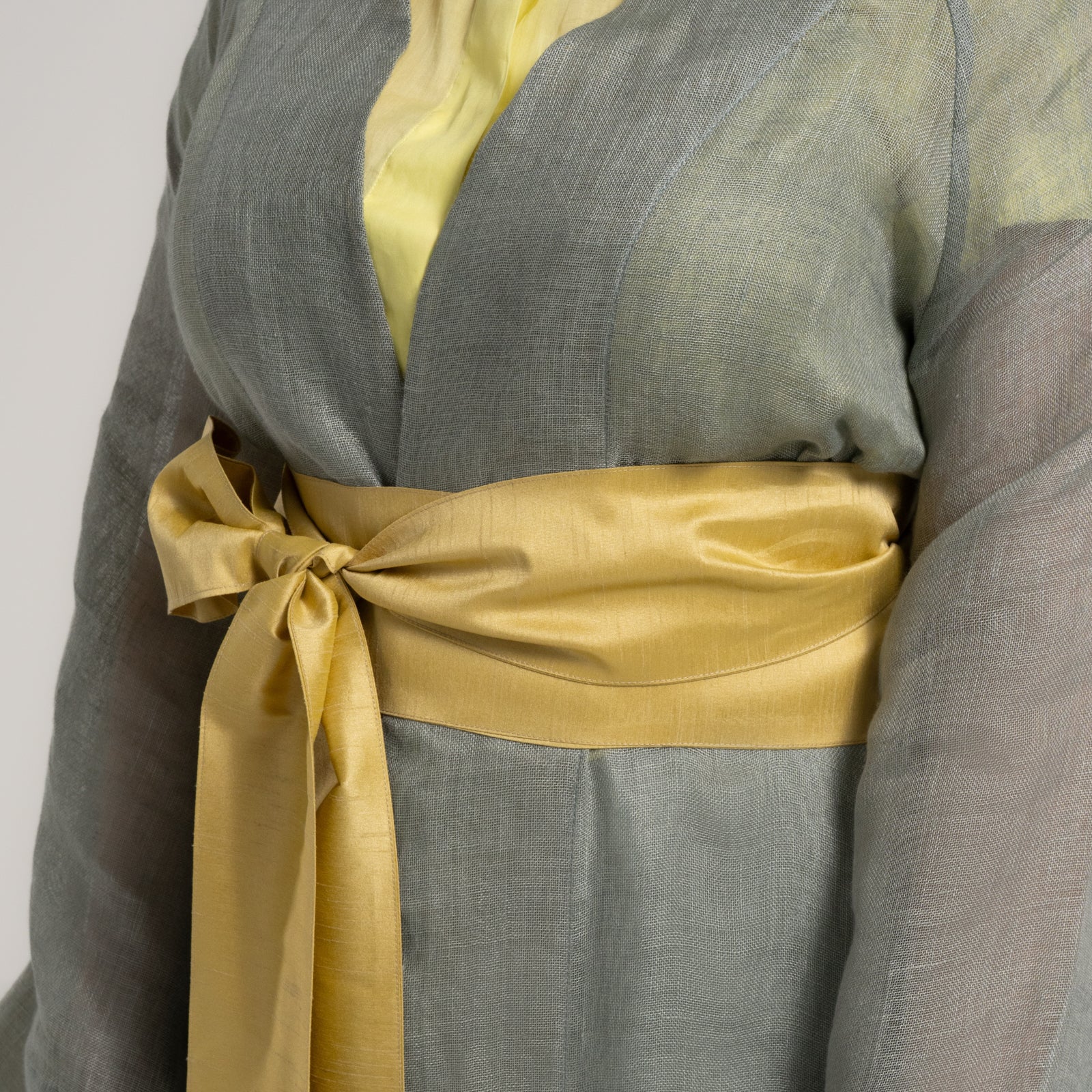 Charcoal Linen Golden Horizon with Gold Belt