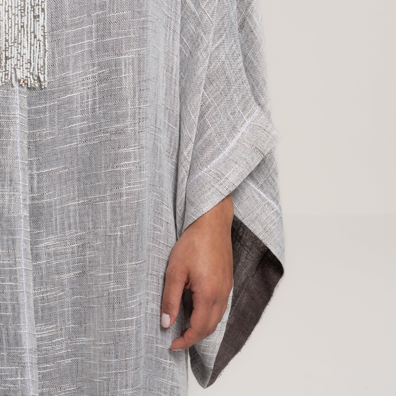 Light Grey Ramad with charcoal colored lining