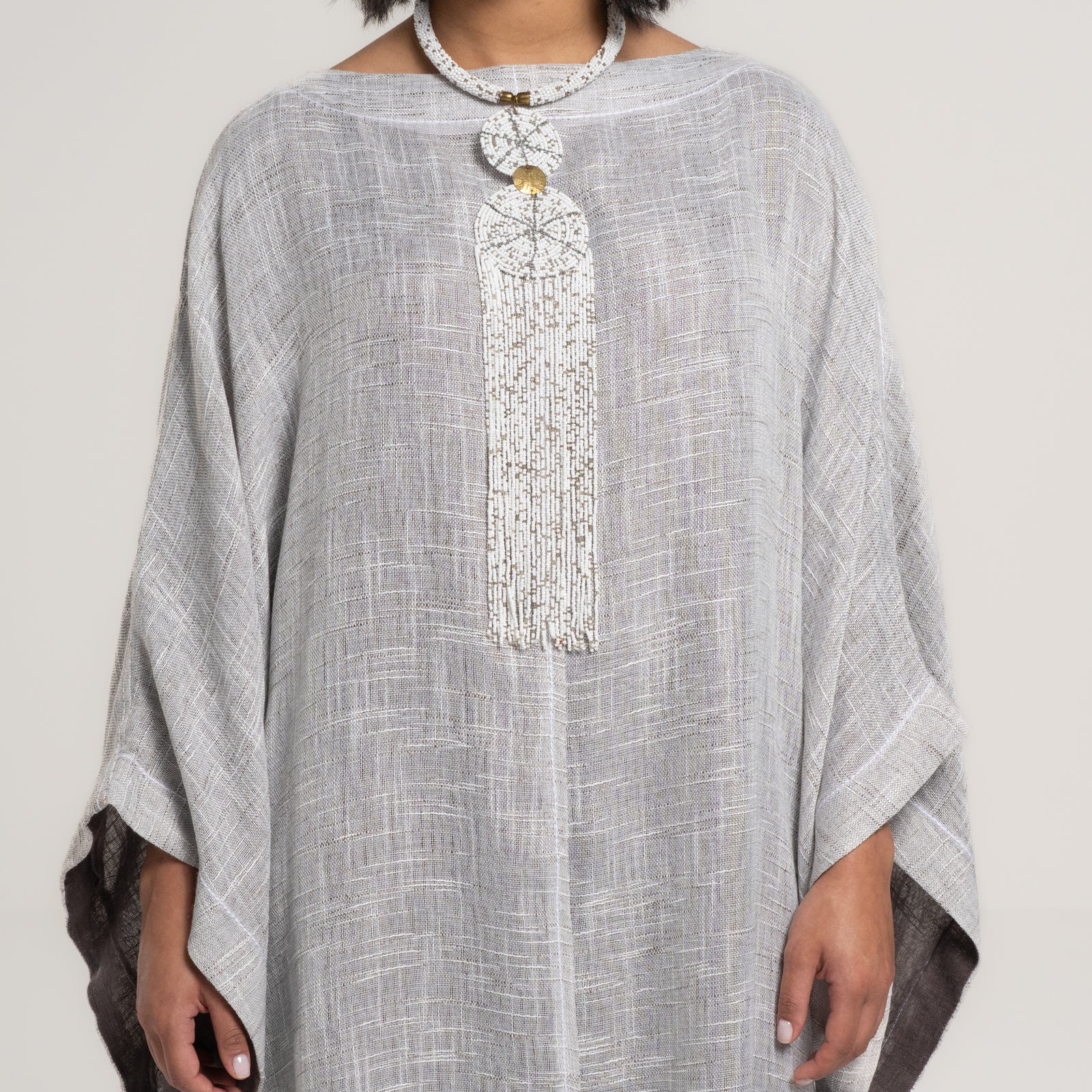Light Grey Ramad with charcoal colored lining