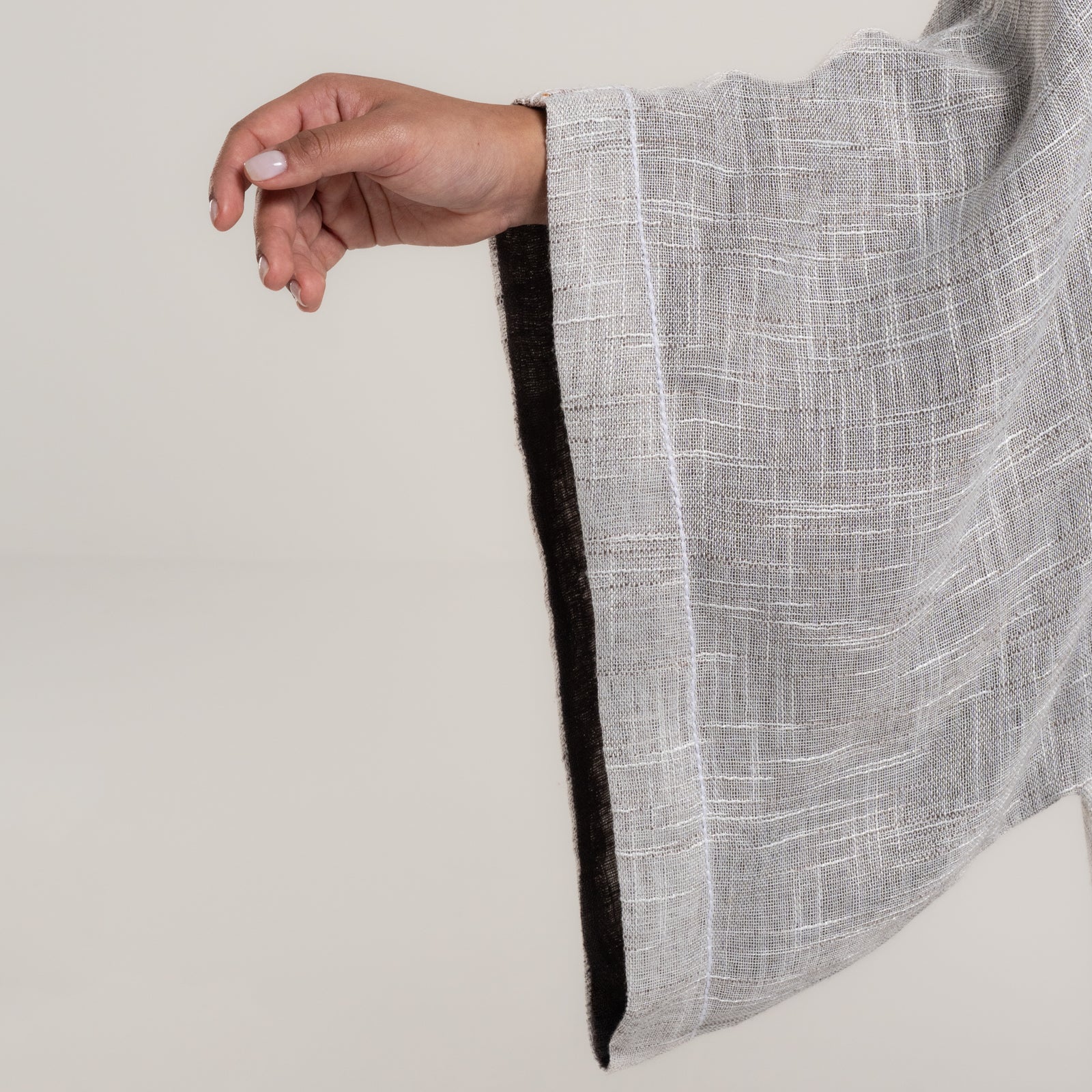 Light Grey Ramad with charcoal colored lining