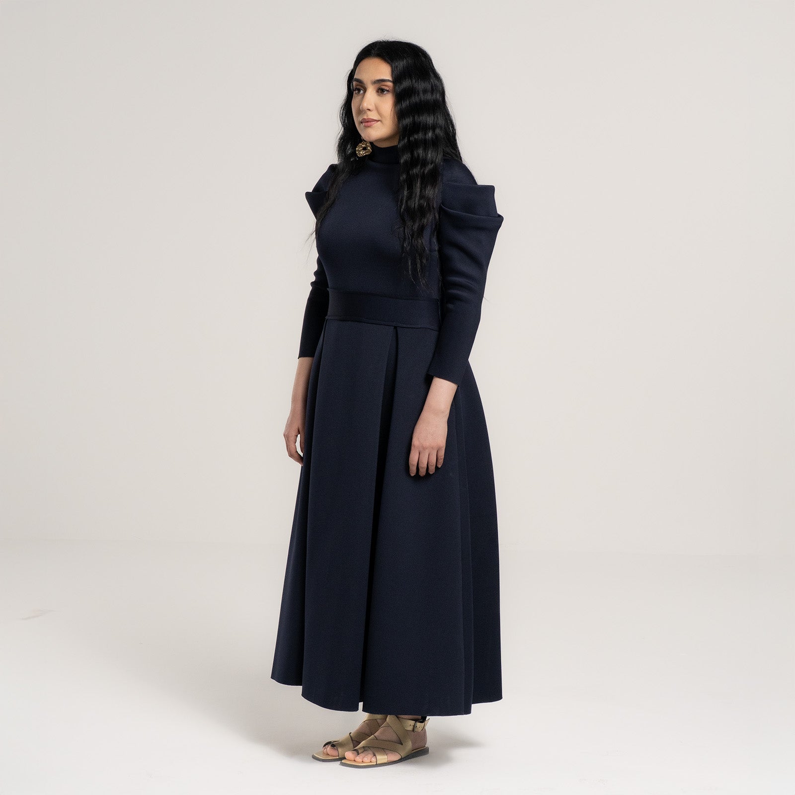 Deep navy Blue Reen Dress