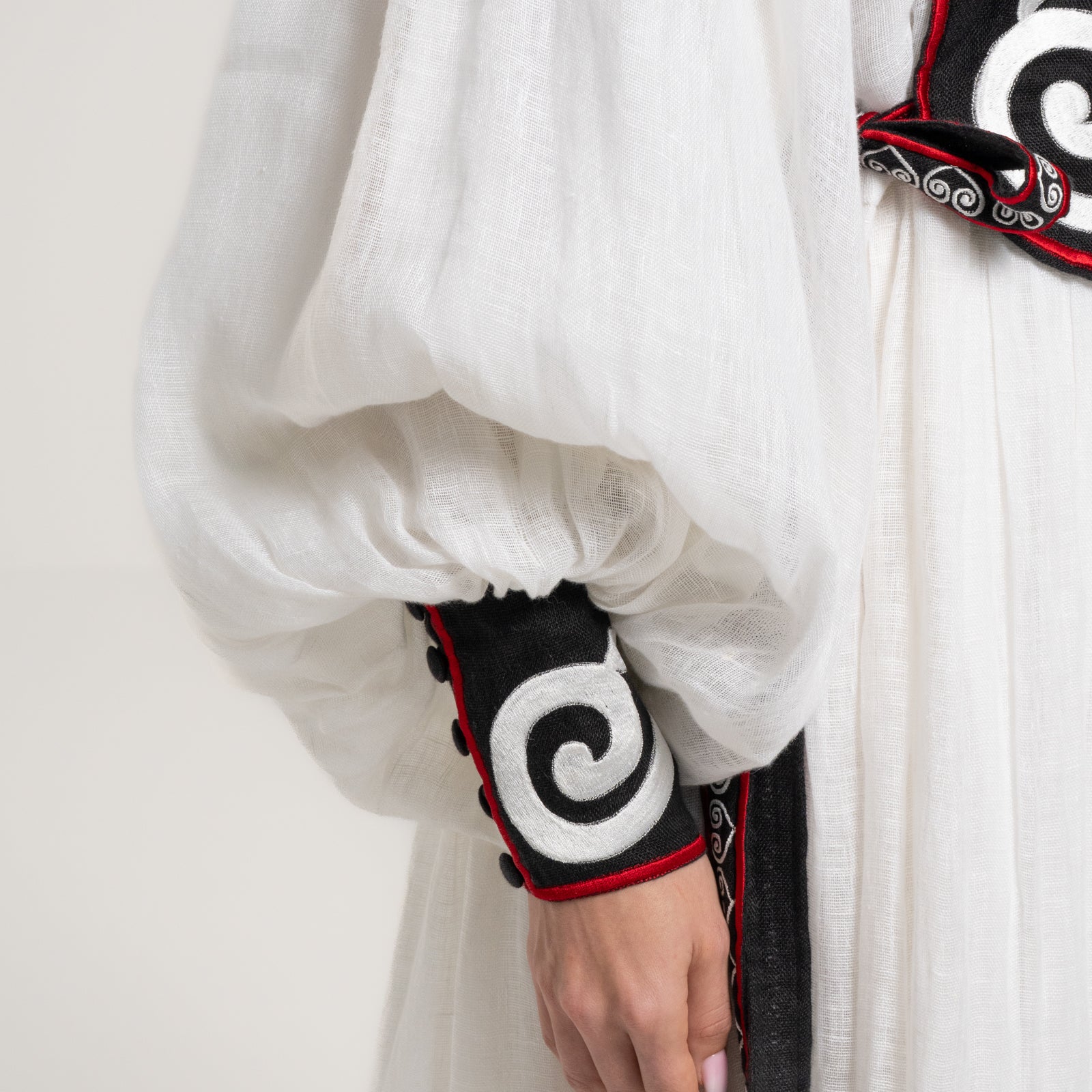 Cotton Khaima Dress with Thread Embroidery