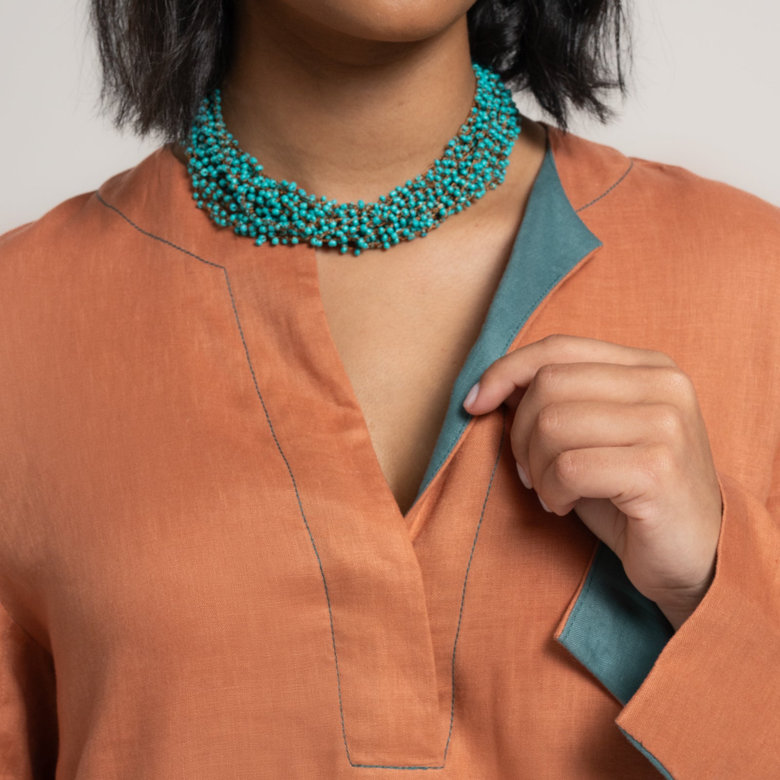Orange Opal Dress with Green Edges