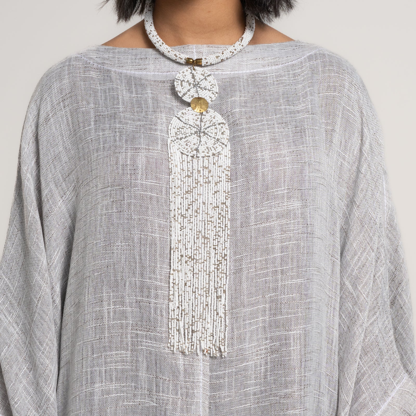 Light Grey Ramad with charcoal colored lining