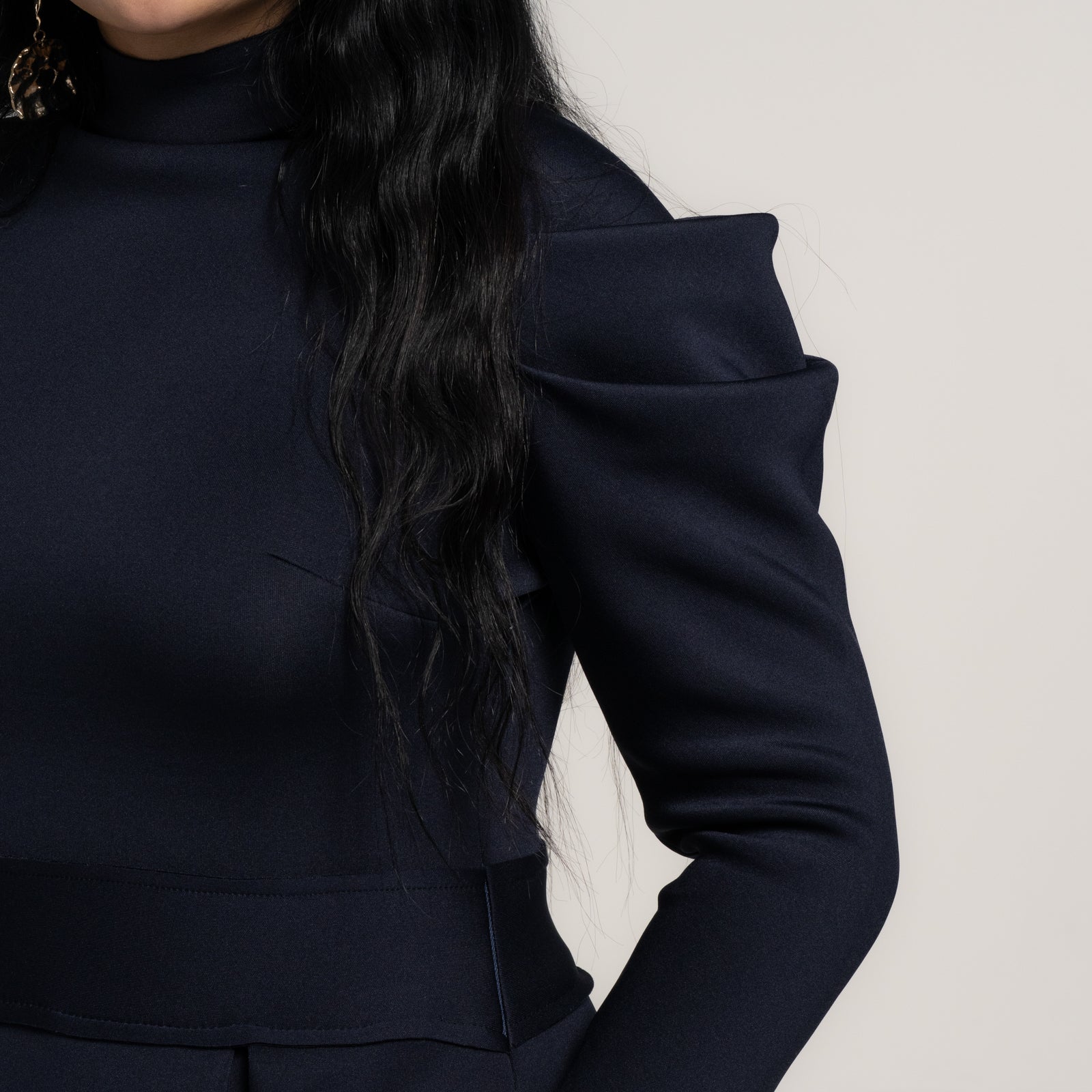 Deep navy Blue Reen Dress